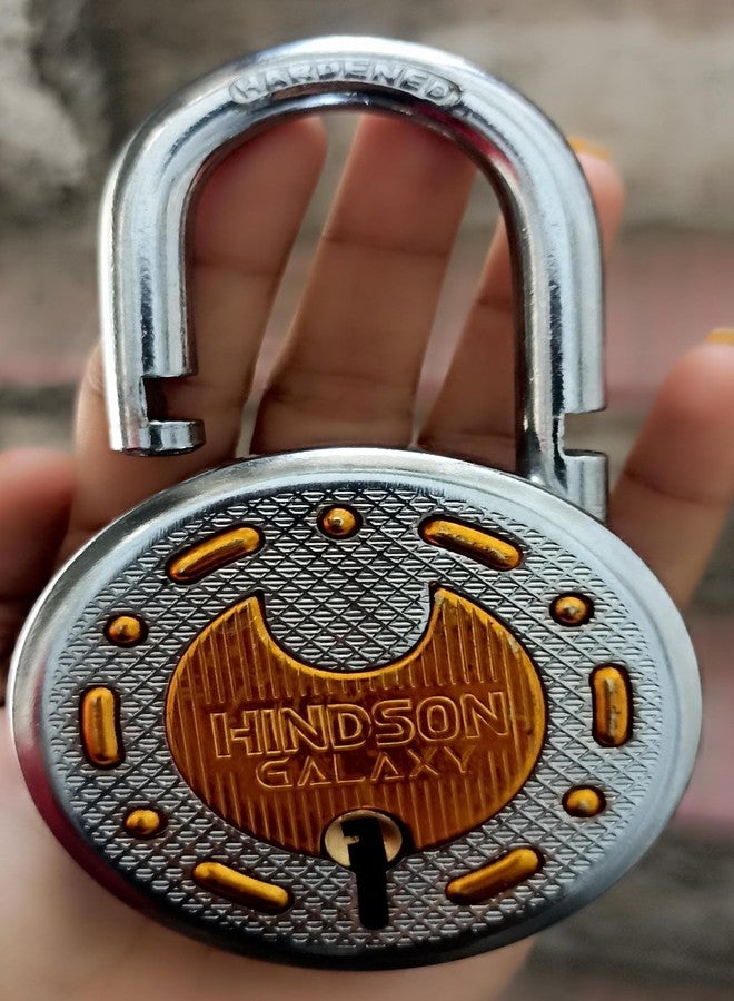 Hindson Galaxy 65mm Brass Round Lock - Steel Double Locking, 8 Lever with 3 Keys for Main Door, Gate, Shop, shutters and Warehouse (Original Picture) - Image 3